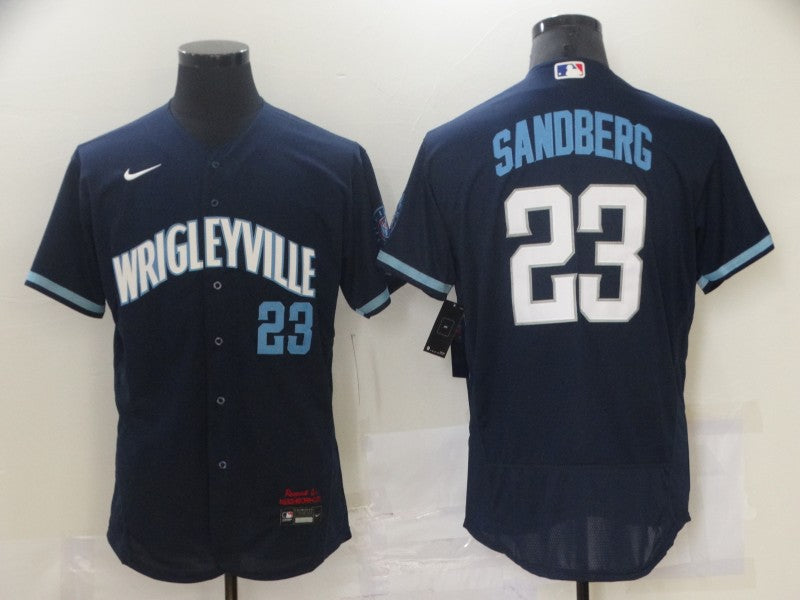 Men's Chicago Cubs Ryne Sandberg #23 Navy Baseball Jersey